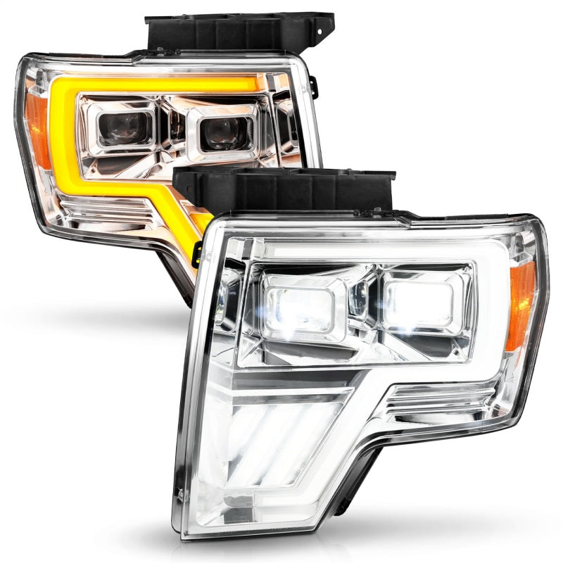ANZO 09-14 Ford F-150 Full LED Proj Headlights w/Initiation Feature - Chrome 111607 111607 Photo - Unmounted