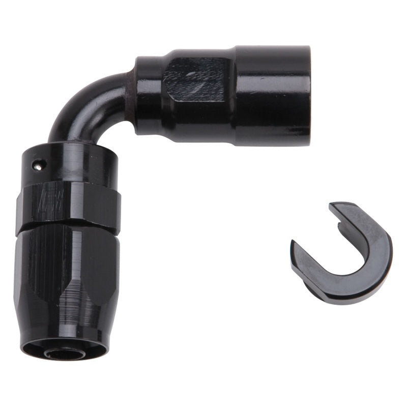 Russell 90° EFI SAE Female Quick-Disconnect Hose Ends (Black Finish) 611273 Photo - Primary