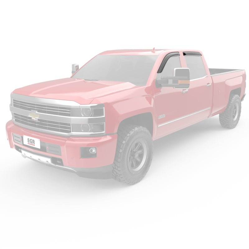 EGR 14+ Chev Silverado Crew Cab Tape-On Window Visors - Set of 4 (641771) 641771 641771 Photo - Mounted