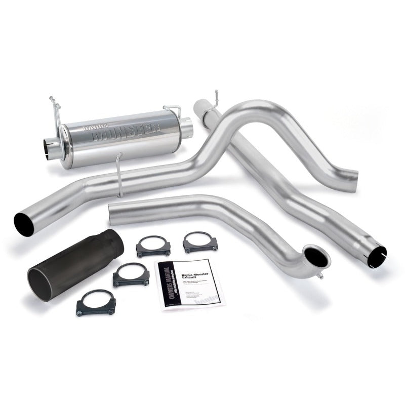 Banks Power 99-03 Ford 7.3L Monster Exhaust System - SS Single Exhaust w/ Black Tip 48656-B 48656-B Photo - Primary