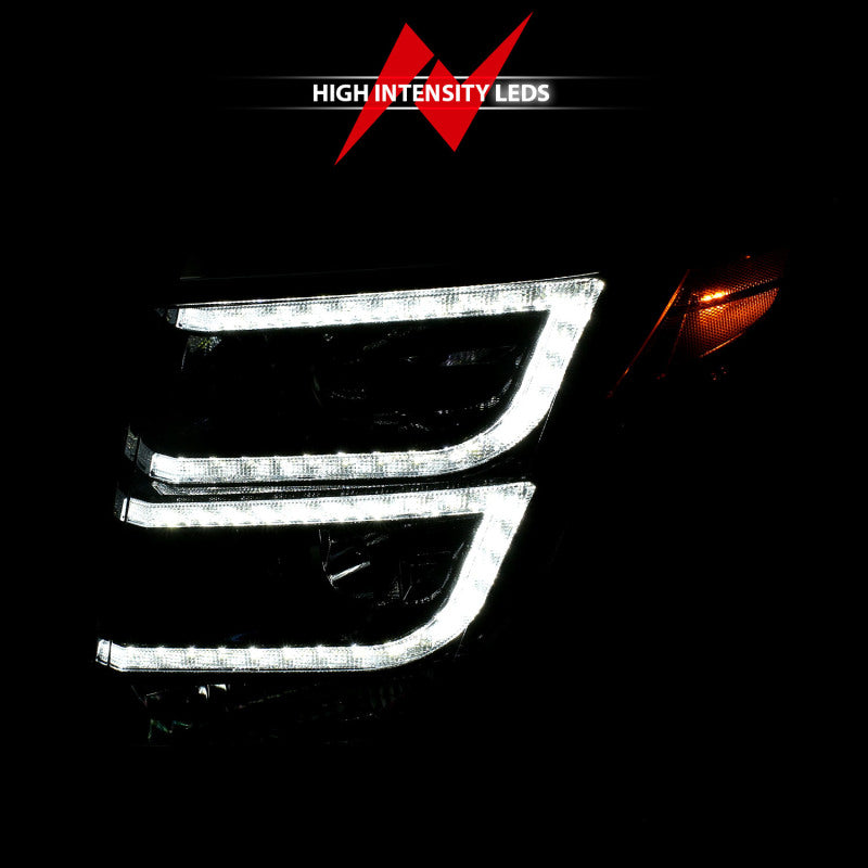 ANZO 2015-2020 Chevy Tahoe Projector Headlights Plank Style Black w/DRL 111492 111492 Photo - Unmounted