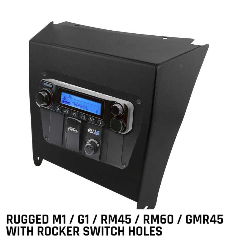 Rugged Radios Kawasaki KRX Multi-Mount Kit - Rugged M1/G1/RM45/RM60/GMR45 w/Switch Holes MT-KRX-MM-RS MT-KRX-MM-RS Photo - Primary