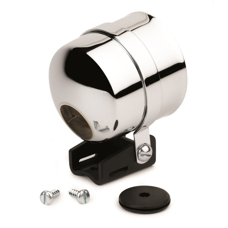 Autometer Gauge Mount, 2 5/8", Pedestal W/ Chrome Cup, For Mech. Gauge 3203 Photo - Primary