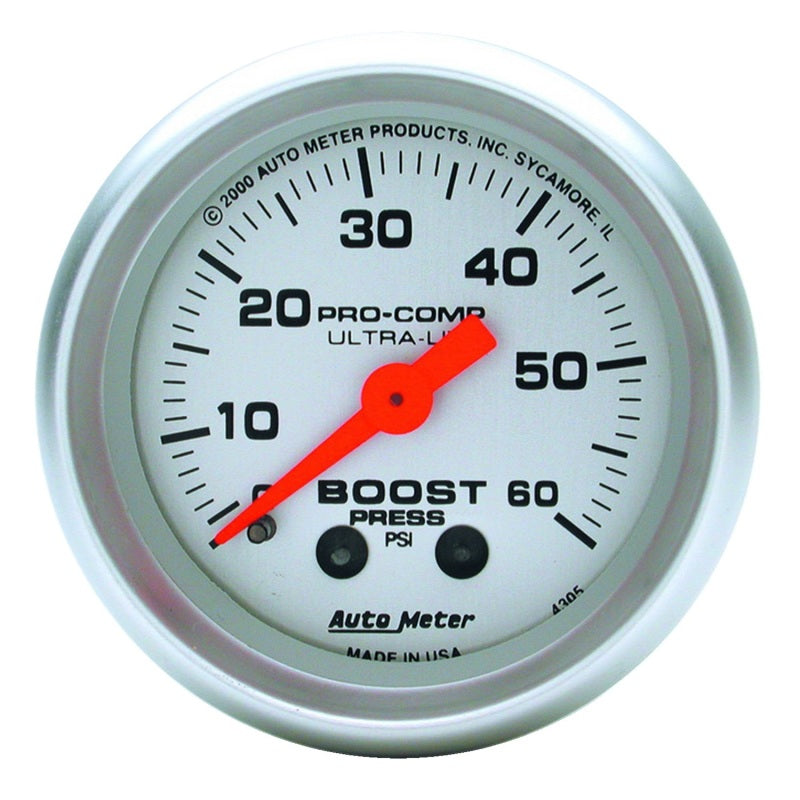 Autometer Ultra-lite Boost Mechanical Gauge Universal 4305 Photo - Primary