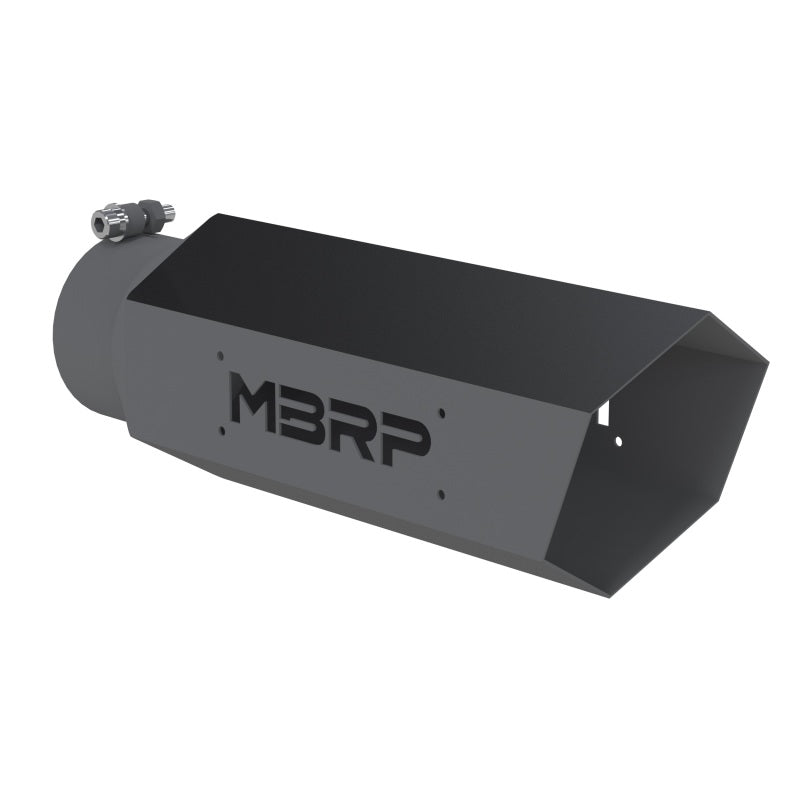 MBRP Universal Hex Tip 4in Inlet 16in Length w/o Logo - Black Coated T5165BLK Photo - Primary