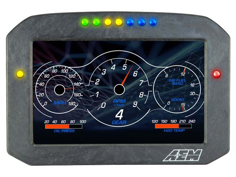 AEM CD-7G Carbon Flush Digital Dash Display w/ Internal 20Hz GPS & Antenna 30-5702F 30-5702F Photo - out of package