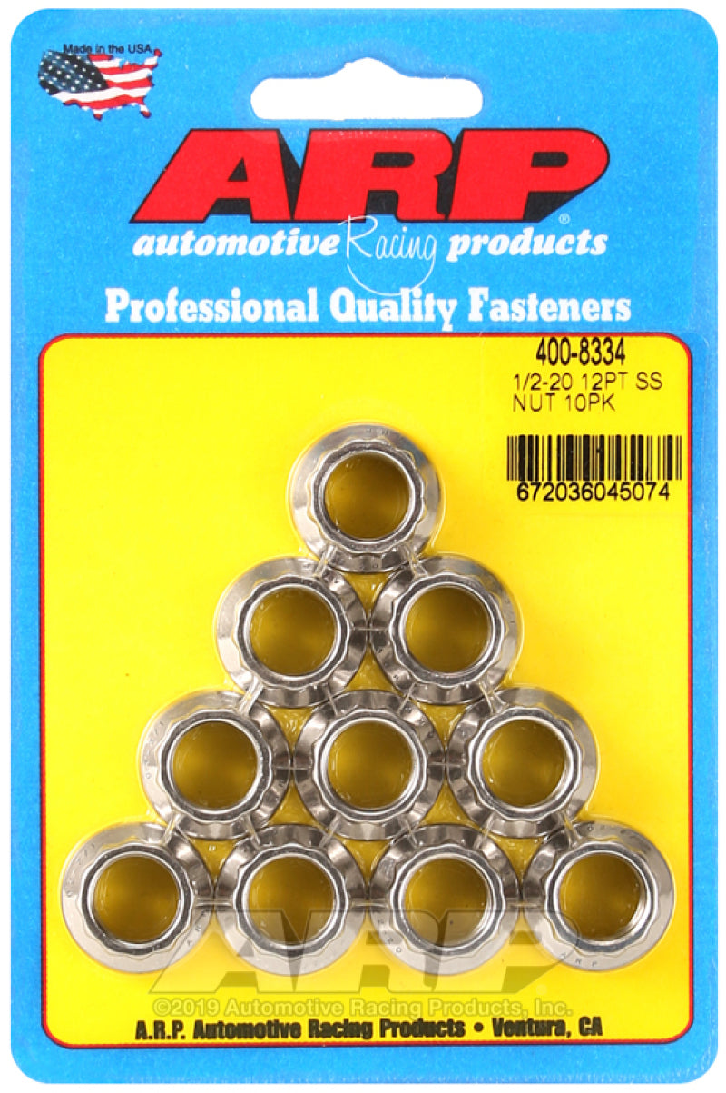 ARP 1/2-20 SS 12pt nut kit 400-8334 Photo - Primary