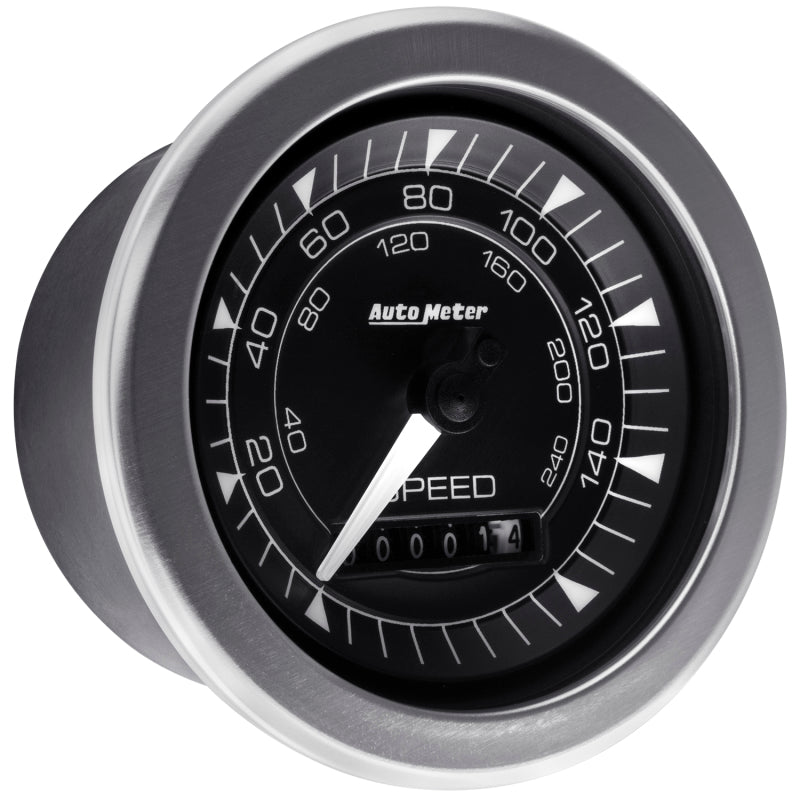 Autometer Gauge, Speedometer, 3 3/8", 160Mph, Elec. Programmable, Chorono 8188 User 6