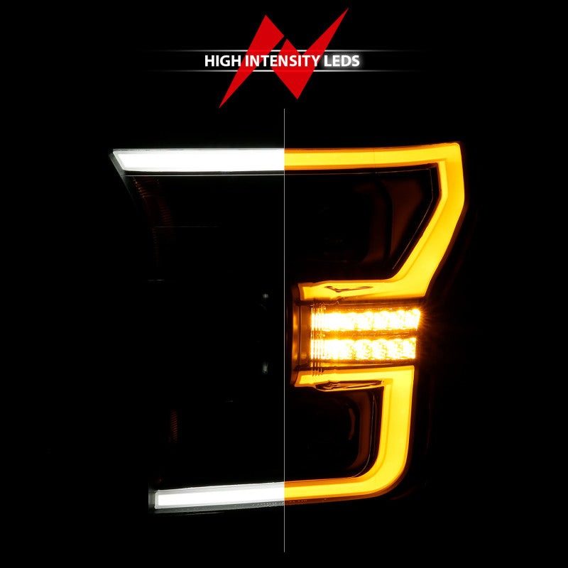 ANZO 15-17 Ford F-150 LED Projector Headlights - w/ Light Bar Switchback Black Housing 111547 111547 Photo - Unmounted