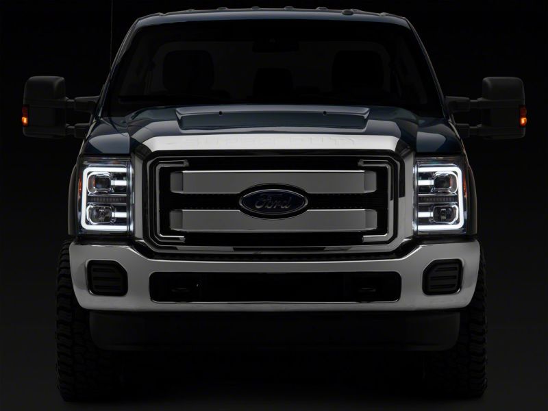Raxiom 11-16 Ford F-250 Super Duty LED Projector Headlights - Chrome Housing (Clear Lens) SD3621 SD3621 Photo - Close Up