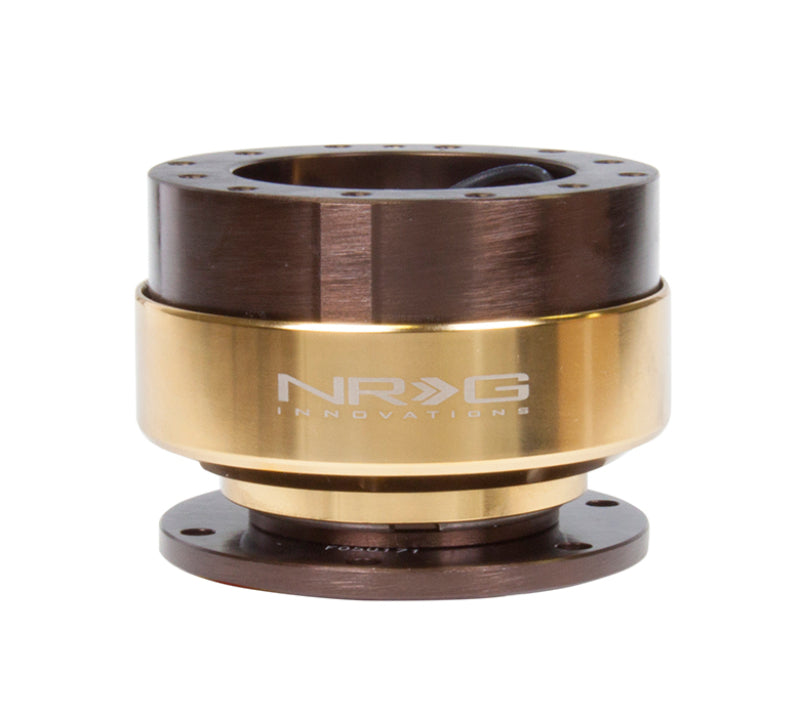 NRG Quick Release Kit Gen 2.0 Brown Body with Gold Ring SRK-200BR-CG Photo - Primary