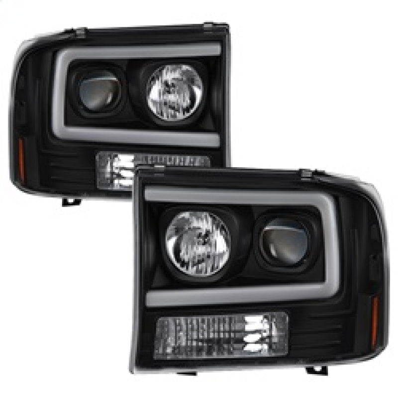 Spyder 99-04 Ford F250 Super Duty Projector Headlights - Light Bar - Black PRO-YD-FF25099V2-LB-BK 5084491 5084491 Photo - Primary