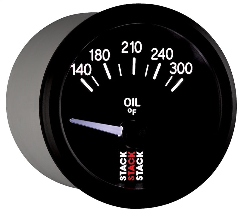 Autometer Stack 52mm 140-300 Deg F 1/8in NPTF Electric Oil Temp Gauge - Black ST3210 ST3210 User 6