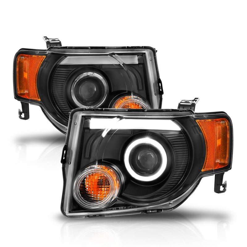 Anzo 2008-2012 Ford Escape Projector Headlights w/ Halo Black 111355 User 2