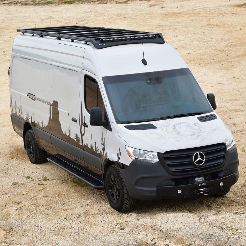 Westin 19-23 Mercedes-Benz Sprinter 144in WB Mesa Roof Rack - Textured Black 15-00025 15-00025 Photo - lifestyle view
