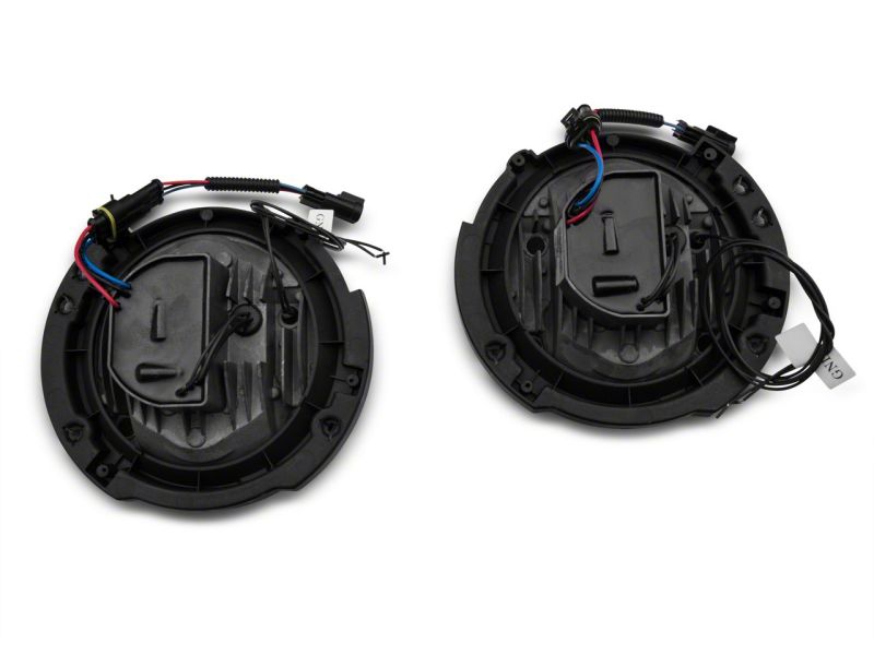 Raxiom07-18 Jeep Wrangler JK LED Halo Projector Headlights- Chrome Housing (Clear Lens) J121872 J121872 Photo - Close Up