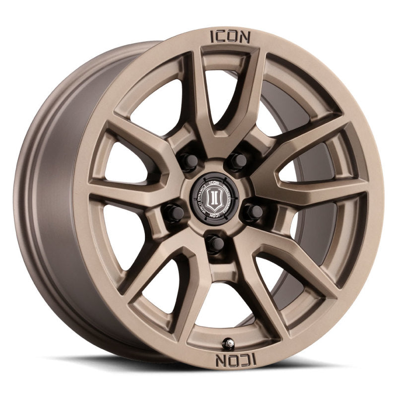 ICON Vector 5 17x8.5 5x5 -6mm Offset 4.5in BS 71.5mm Bore Bronze Wheel 2617857345BR 2617857345BR Photo - Primary