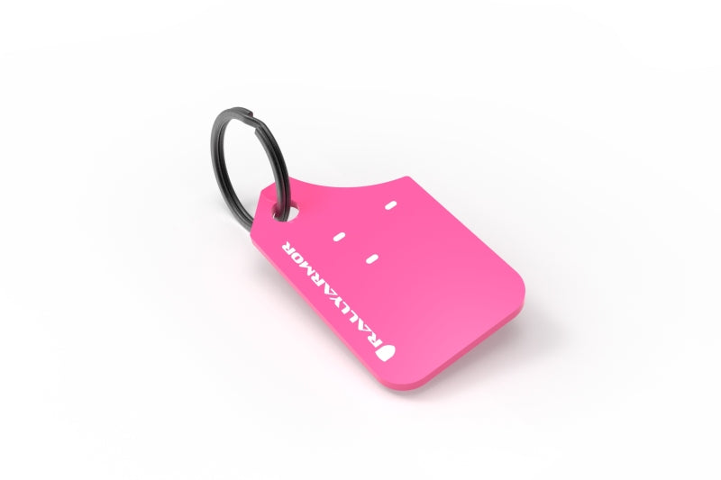 Rally Armor Pink Key Chain White Logo RAKEYCHNPK RAKEYCHNPK User 1