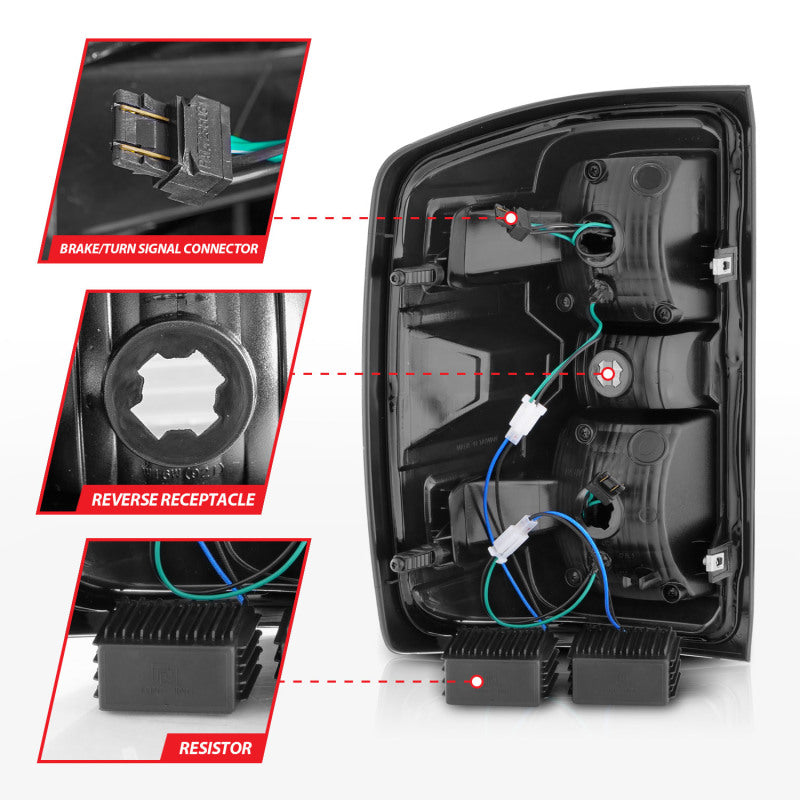 ANZO 15-19 Chevy Silverado 2500HD/3500HD (Factory Halogen Only) LED Tail Lights Smoke w/Clear Lens 311424 311424 User 4