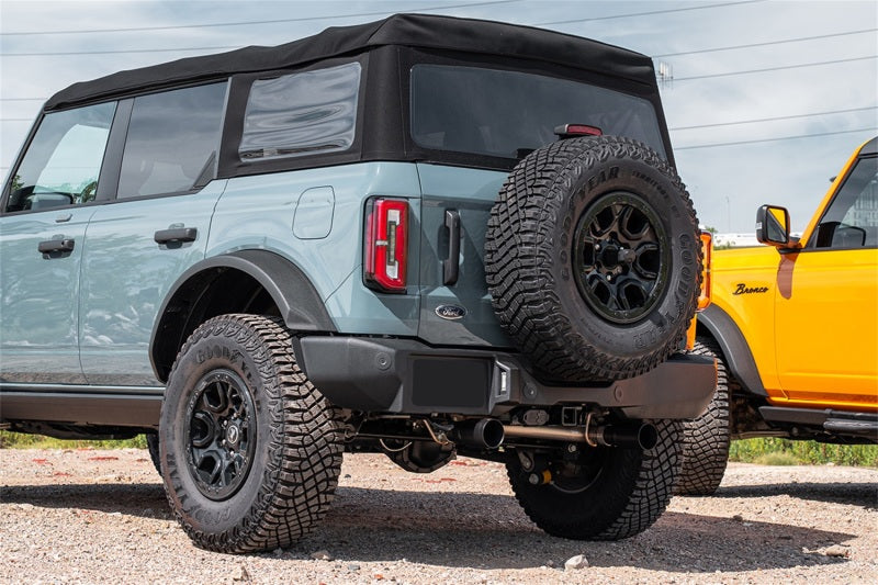 CORSA Performance Corsa 21-22 Ford Bronco 2.7L 4-Door 2.75in Cat-Back Dual Rear Exhaust w/ 4in Straight-Cut Black Tips 21210BPC 21210BPC Photo - Mounted