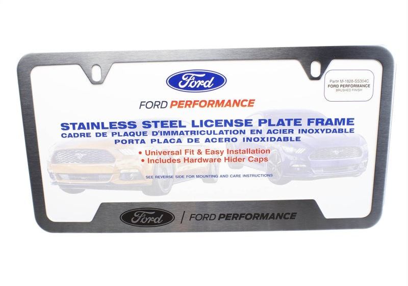 Ford Racing Stainless Steel Ford Performance License Plate Frame M-1828-SS304C M-1828-SS304C Photo - Unmounted