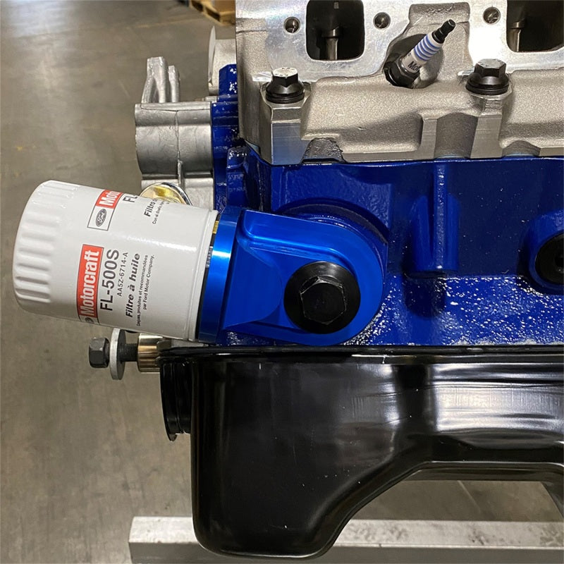 Ford Racing Push Rod V8 90 Degree Billet Oil Filter Adapter M-6880-B50 M-6880-B50 Photo - Mounted