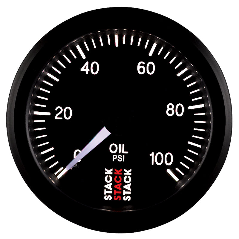Autometer Stack 52mm 0-100 PSI 1/8in NPTF (M) Mechanical Oil Pressure Gauge - Black ST3102 ST3102 User 4