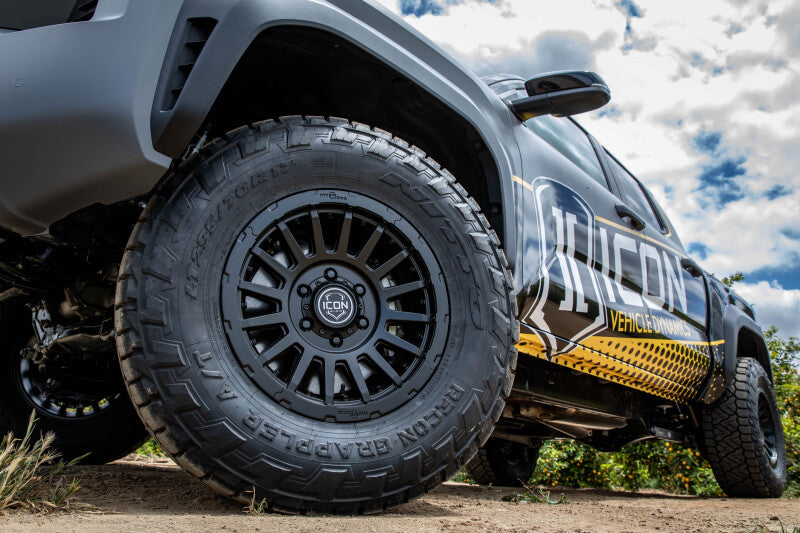 ICON Recon Pro 17x8.5 6 x 5.5 25mm Offset 5.75in BS Satin Black Wheel 23617859057SB 23617859057SB Photo - Mounted