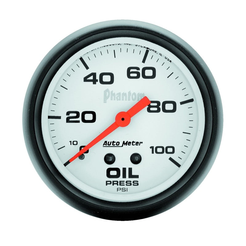 Autometer 2-5/8" Oil Pressure, 0-100 Psi, Mechanical, Phantom 5821 Photo - Primary