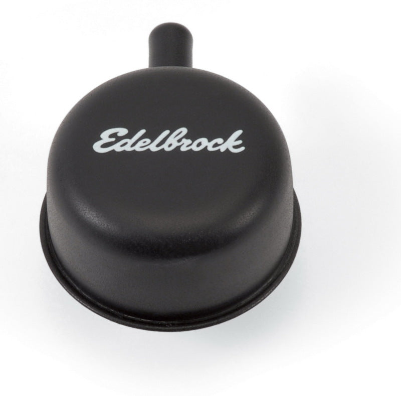 Edelbrock Round Cap with Nipple Black 4413 Photo - Primary