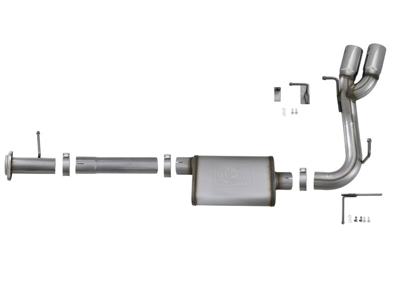 aFe POWER Rebel Series 3" 409 Stainless Steel Cat-Back Exhaust System 49-44061-P Photo - Unmounted