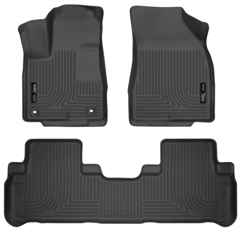 Husky Liners 14 Toyota Highlander Weatherbeater Black Front & 2nd Seat Floor Liners 99601 Photo - Primary