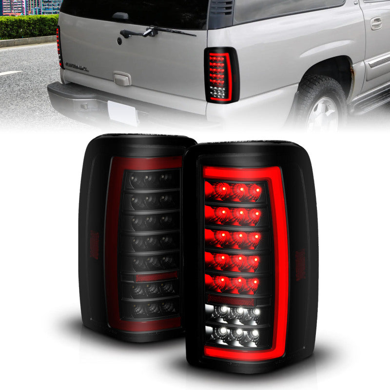 ANZO 00-06 Chevrolet Tahoe / GMC Yukon Full LED Taillights w/ Lightbar Black Housing/Smoke Lens 311449 311449 Photo - Primary