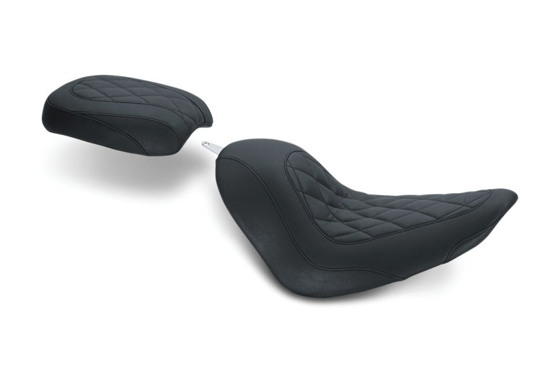 Mustang Motorcycle Mustang 06-17 Harley Softail Wide Tire (200mm) Tripper Solo Seat Diamond Stitch - Black 76784 76784 Photo - Primary