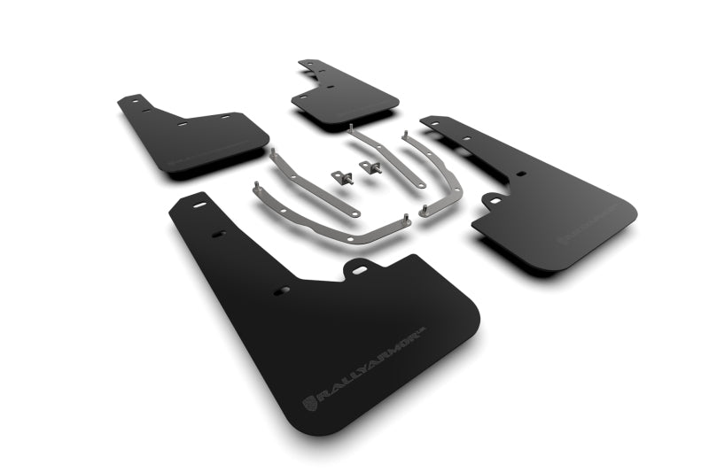 Rally Armor 2022 Hyundai Tucson Black UR Mud Flap - Metallic Black Logo MF75-UR-BLK-MBK MF75-UR-BLK-MBK Photo - Primary