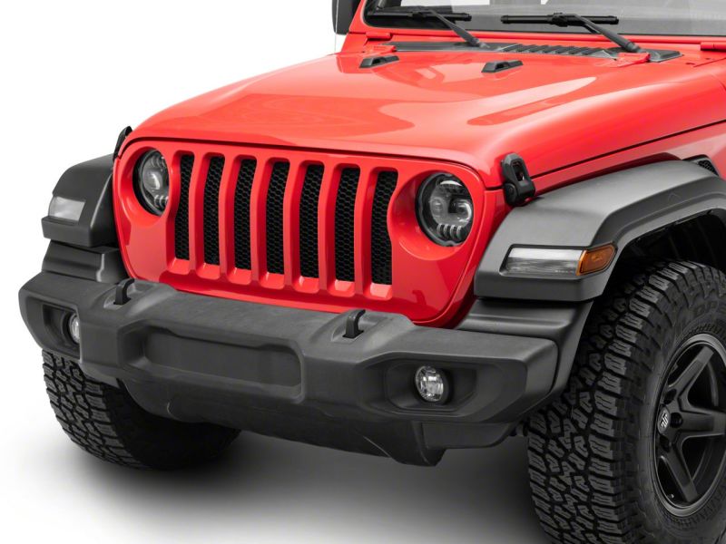 Raxiom 18-23 Jeep Wrangler JL Axial Series 9-In Angel Eye LED Headlights- Blk Housing (Clear Lens) J171705 J171705 Photo - Close Up