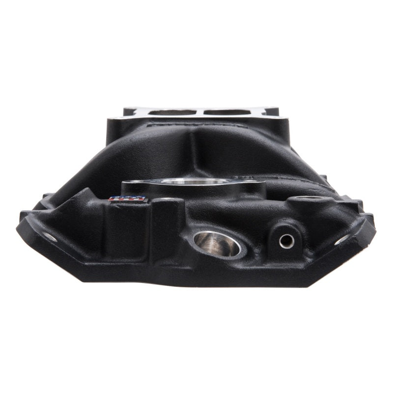 Edelbrock Intake Manifold Performer EPS SBC w/Oil Fill Tube & Breather Black 27033 Photo - Unmounted