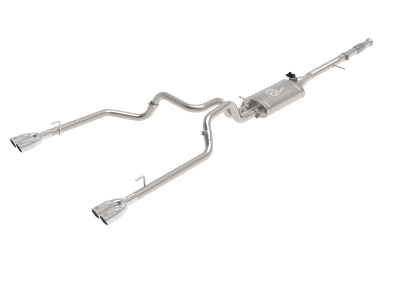 aFe Gemini XV 3in 304 SS Cat-Back Exhaust w/ Cutout 19-21 GM Silverado/Sierra 1500 V8- w/ Black Tips 49-34139-P 49-34139-P Photo - Primary