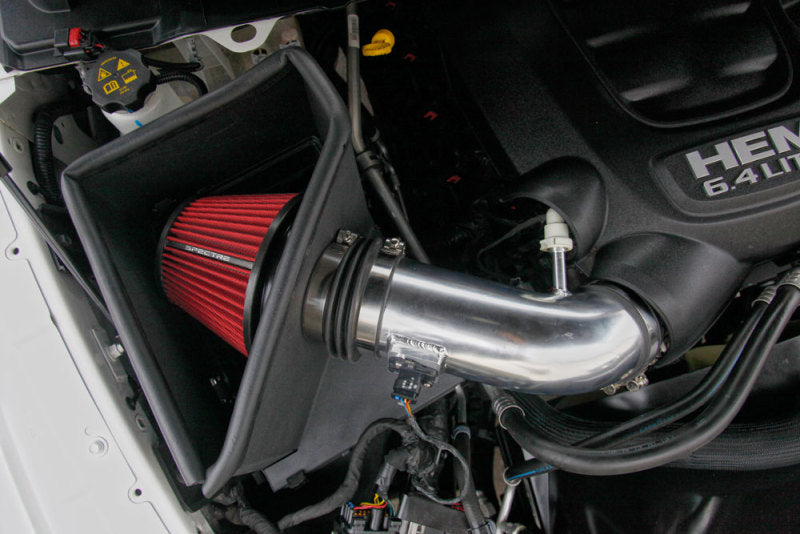 Spectre 14-18 RAM 2500/3500 6.4L Air Intake Kit - Polished w/Red Filter 9052 9052 Photo - Mounted