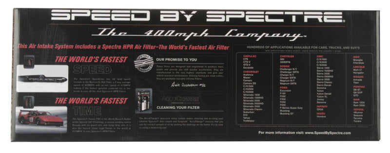 Spectre 10-11 Chevy Camaro V6-3.6L F/I Air Intake Kit - Clear Anodized w/Red Filter 9909 9909 Photo - in package