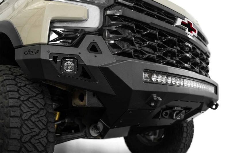 Addictive Desert Designs 2022+ Chevy Silverado 1500 ZR2 Stealth Fighter Front Bumper F120083030103 F120083030103 Photo - Mounted