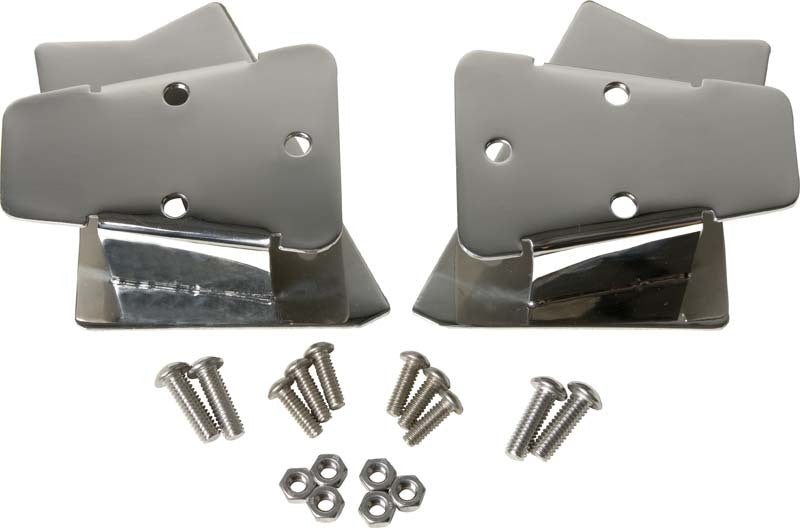 Kentrol 03-06 Jeep Wrangler TJ Mirror Relocation Bracket Pair - Polished Silver 30542 30542 Photo - Primary