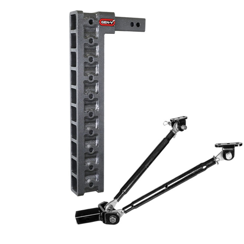 GEN-Y Hitch Gen-Y Mega Duty 2in Shank 22.2in Drop 1500lb TW 10K Hitch w/GH-0100 Stabilizer Kit GH-3010 GH-3010 User 1