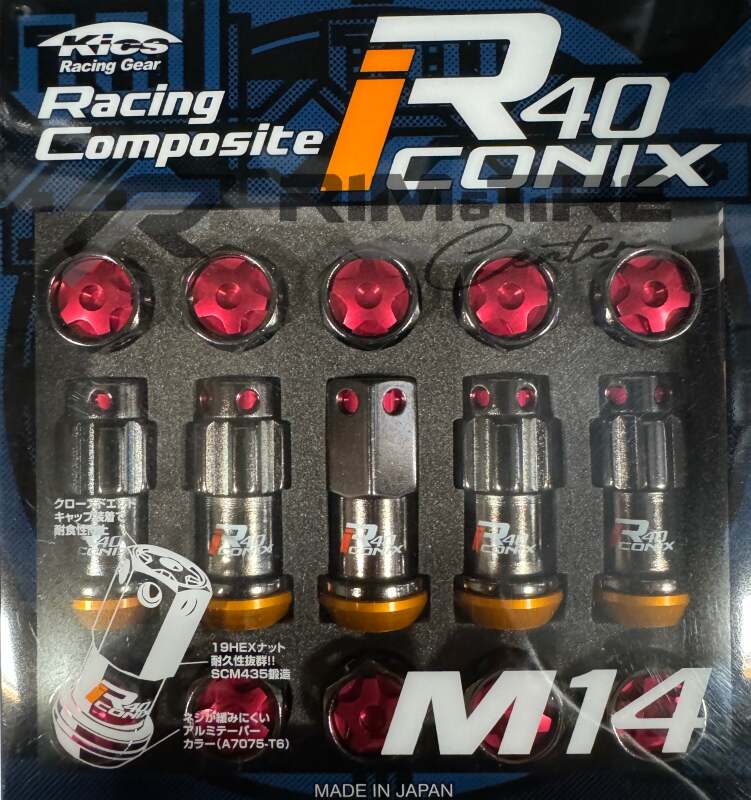 Project Kics R40 Iconix 14x1.50 Classical Lock & Lug Nuts 16+4 (Red Cap) WRIA14CR WRIA14CR User 1