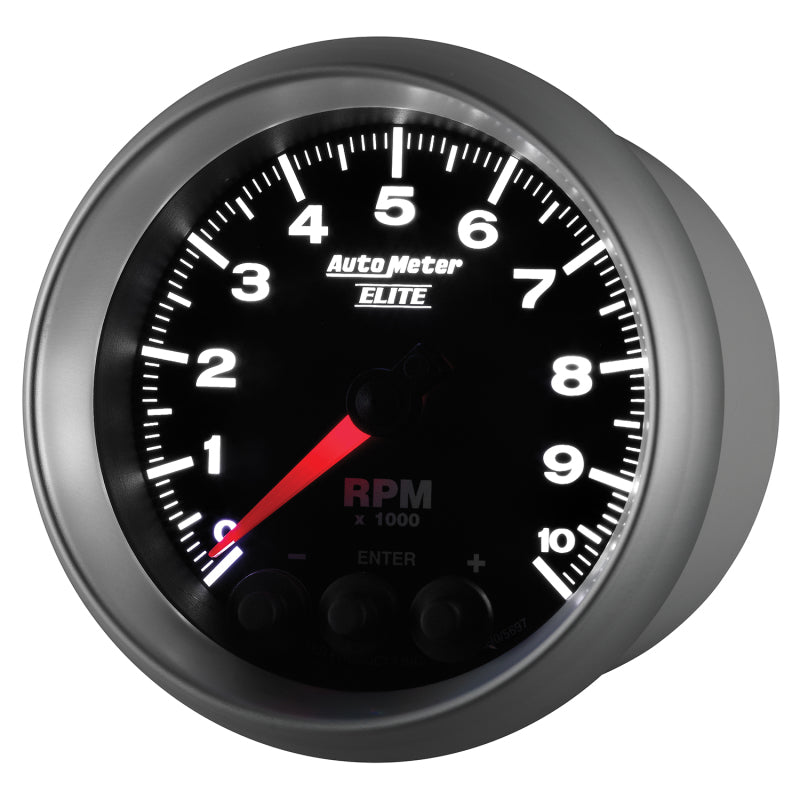 Autometer Gauge, Tach, 3 3/8", 10k Rpm, In-Dash w/ Shift Light & Peak Mem, Elite 5697 User 3