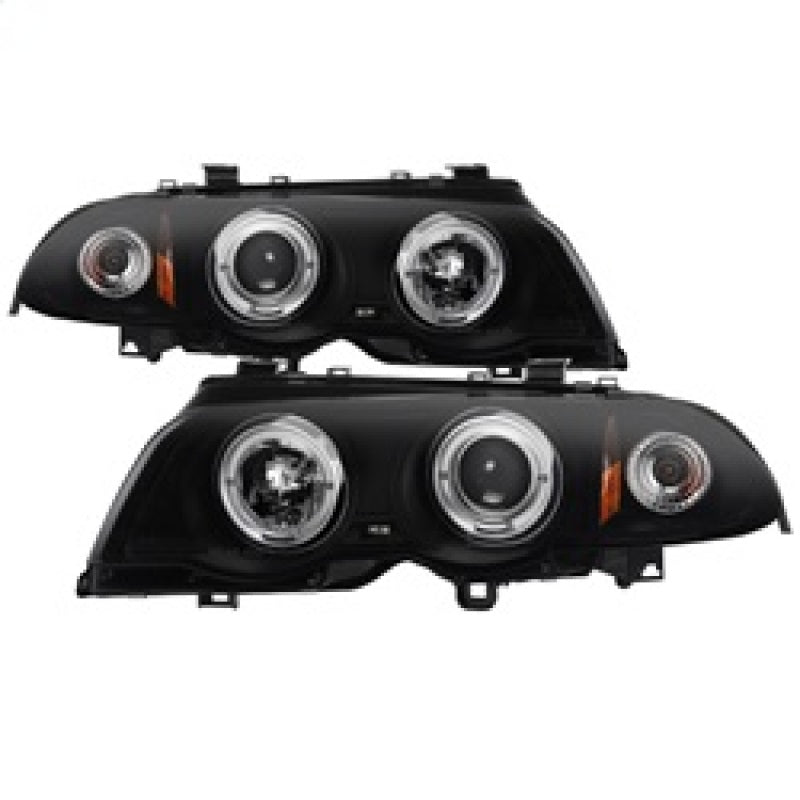 Spyder 99-01 BMW E46 3 Series 4DR Projector Headlights 1PC LED Halo (PRO-YD-BMWE46-4D-HL-AM-BSM) 5084804 5084804 Photo - Primary
