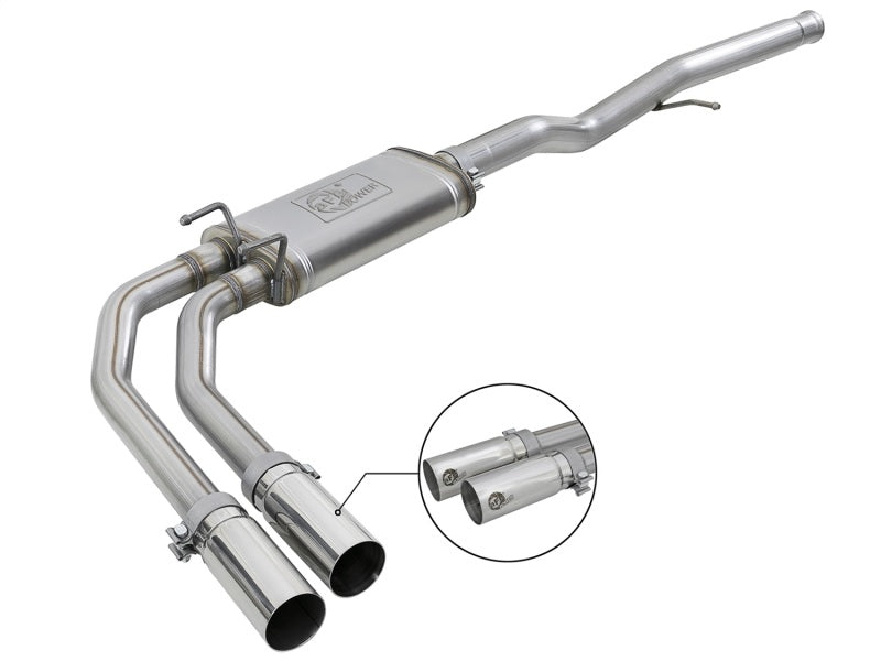 aFe Cat-Back Exhaust, Rebel Series 3in to 2-1/2in 409 Stainless Steel 49-44098-P Photo - Primary