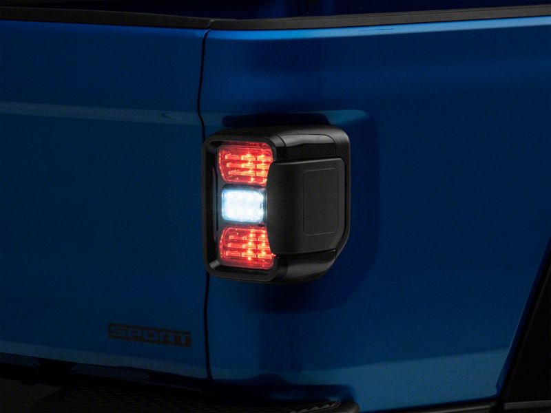 Raxiom 20-23 Jeep Gladiator JT Axial Series LED Tail Lights- Blk Housing (Smoked Lens) JG10568 JG10568 Photo - Close Up