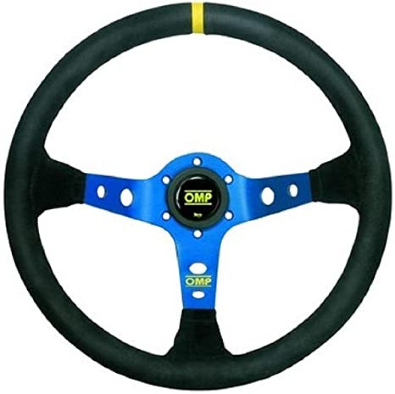 OMP Corsica Dished Steering Wheel Suede 3 Blue Anod OD0-1954-075 OD0-1954-075 Photo - Primary