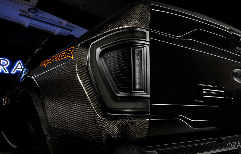 ORACLE Lighting 21-24 Ford F-150 (Black Series) Flush Style LED Tail Lights 5910-504-T 5910-504-T Photo - Mounted
